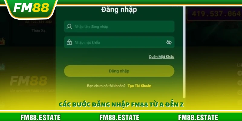 Đăng nhập FM88 - Hướng dẫn chi tiết để truy cập nền tảng 3 Quy trình đầy đủ để truy cập tài khoản FM88
