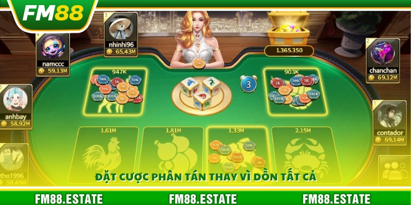Game bầu cua tôm cá FM88 – Đặt cược nhanh nhận thưởng liền tay 4 Chia nhỏ tiền cược thay vì dồn hết