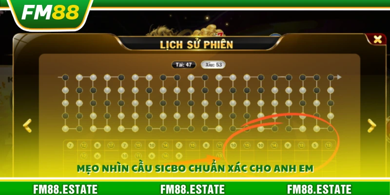 Mẹo nhìn cầu Sicbo – Cách nhận diện xu hướng cầu dễ dàng 4 Mẹo nhìn cầu sicbo hiệu quả, ít sai lệch